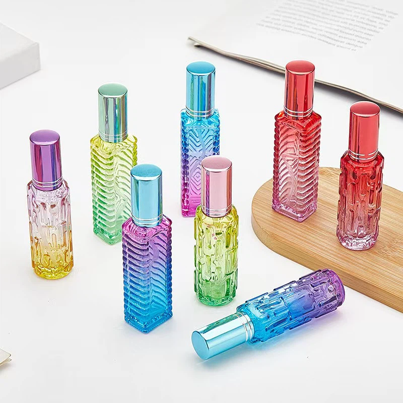 15ml Colorful Square Glass Perfume Bottle Empty