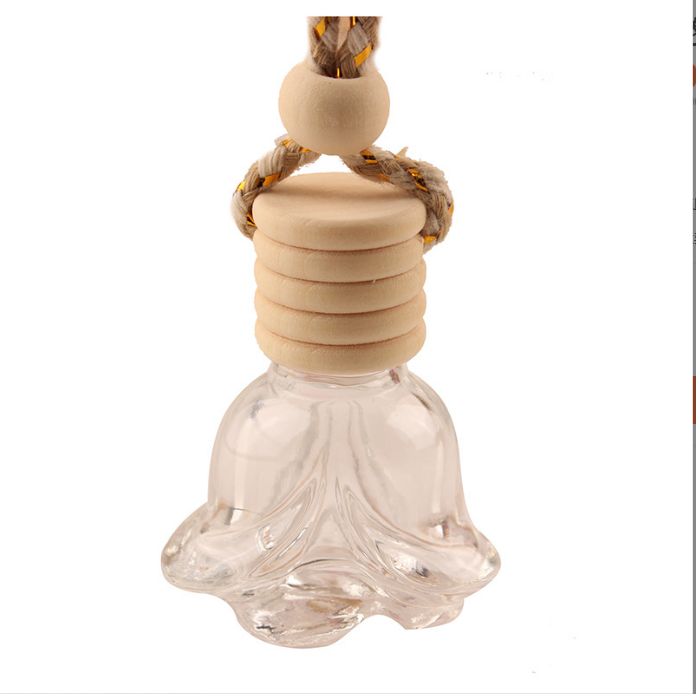 10ML Rose TypeEmpty Clear Glass Hanging Diffuser For Car And Room Air