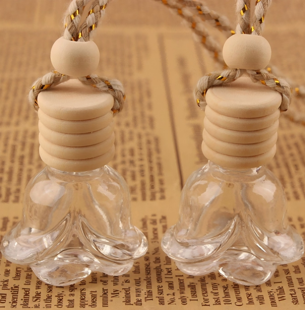 10ML Rose TypeEmpty Clear Glass Hanging Diffuser For Car And Room Air